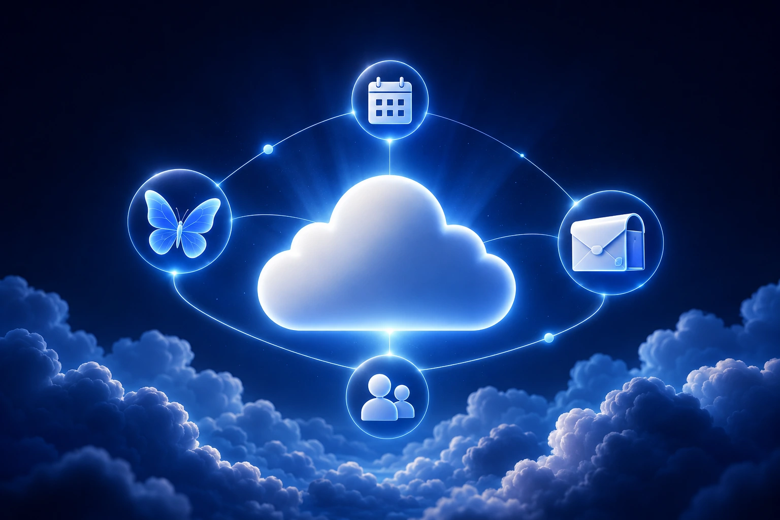 Skyen.live cloud-identitetsplatform — mail, Bluesky, kalender og kontakter samlet ét sted